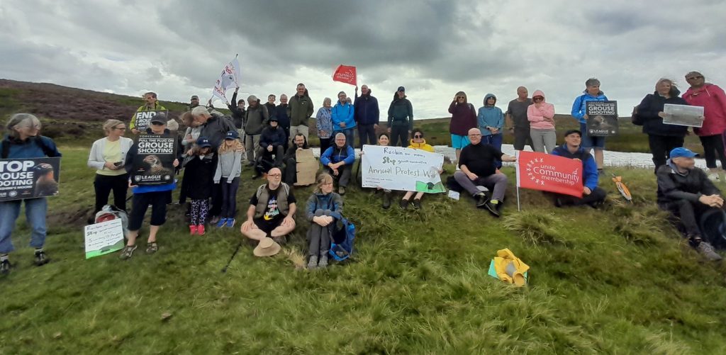 Campaigners at the Reclaim Our Moors protest walk