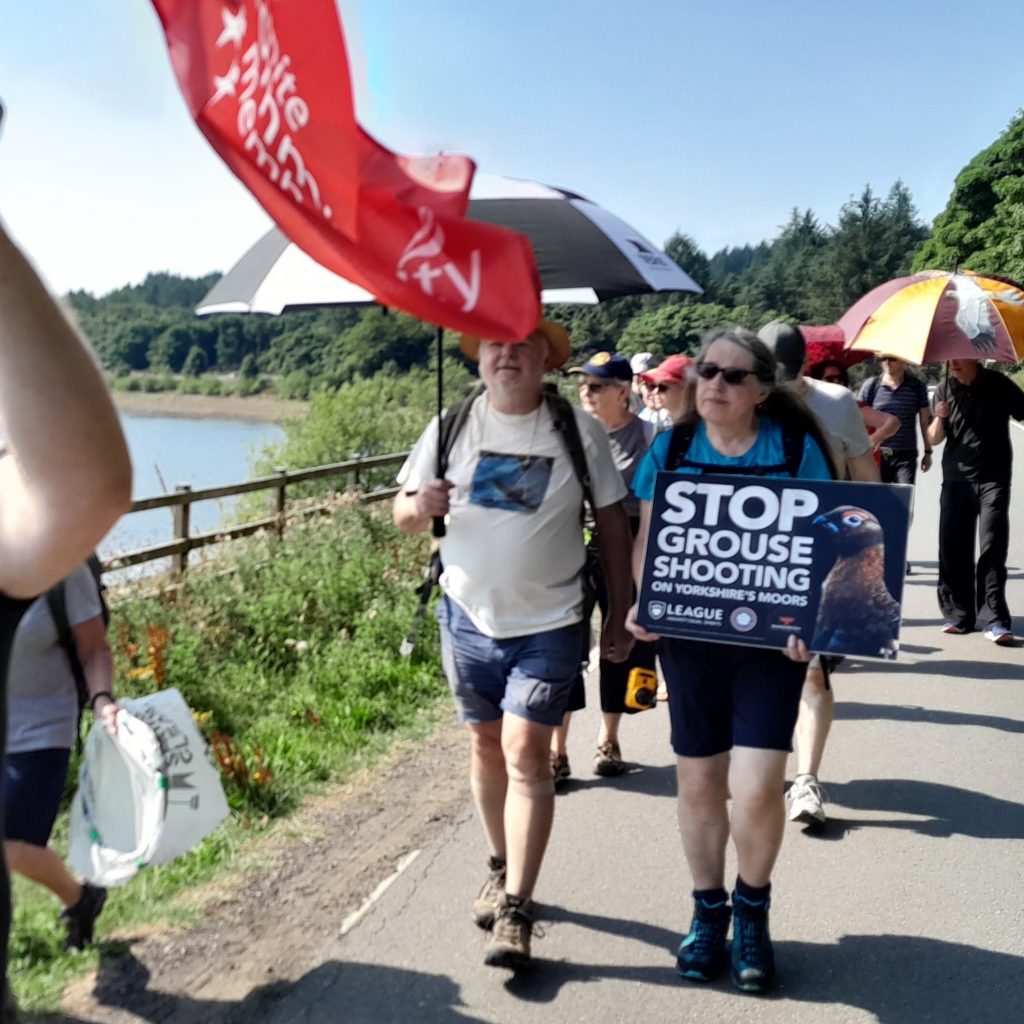 Walkers on the 2022 Redmires Reservoir Walk