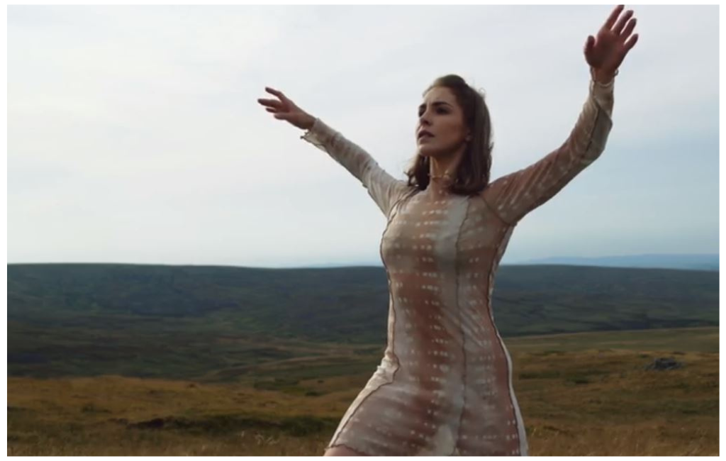 Dancer Zoe Arshamian performing on the moors of Bowland
