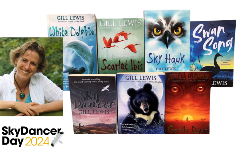 Children's Author Gill Lewis with some of her books