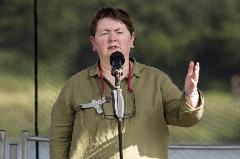 Ruth Tingay celebrating 10 years of Hen Harrier Day activism