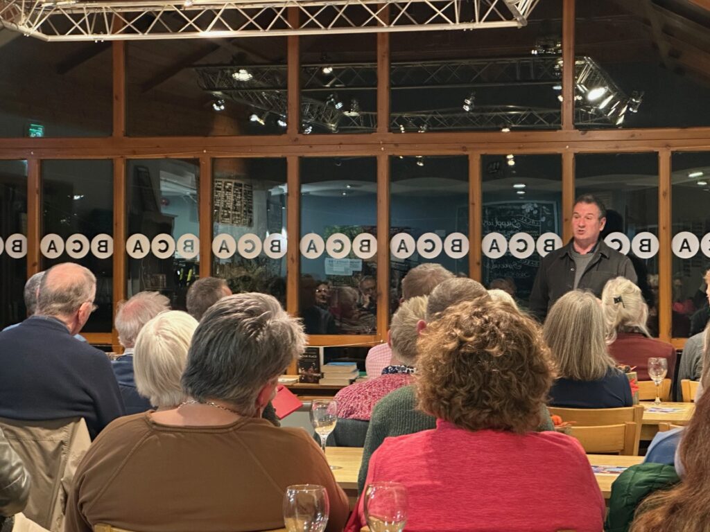 Author Mark Cocker addressing an audience in Buxton