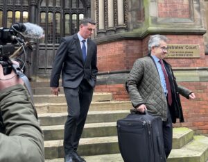 Racster Dingwall leaving York Magistrates Court