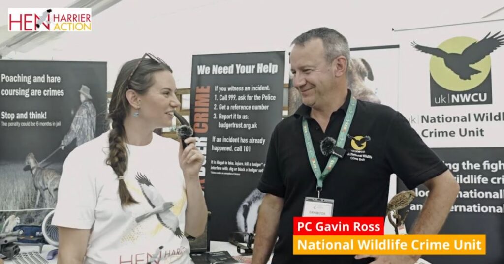 Becky Downey and PC Gavin Ross at BirdFair